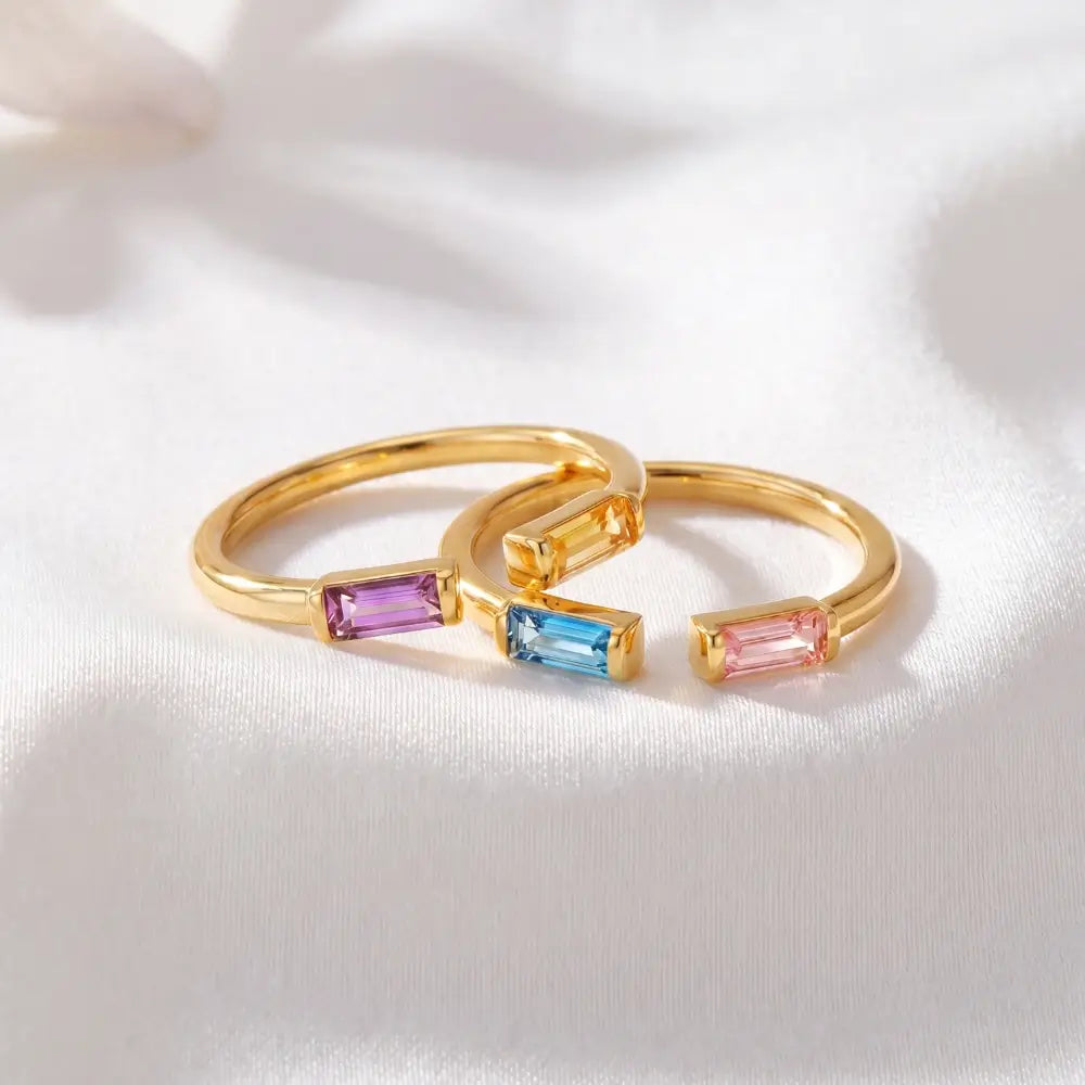 Grandmother & Granddaughter - Bonded Birthstone Ring