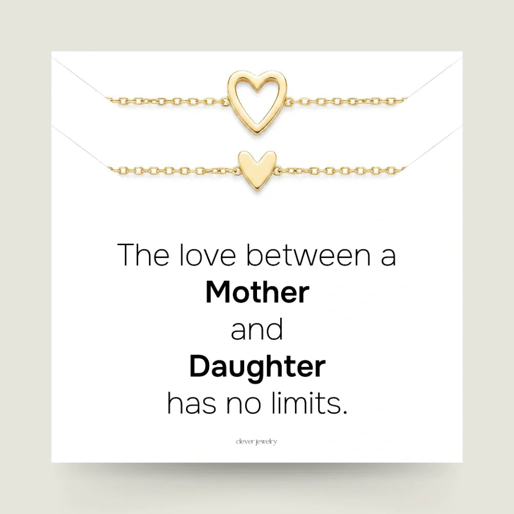 Mother & Daughter - Matching Hearts Bracelet