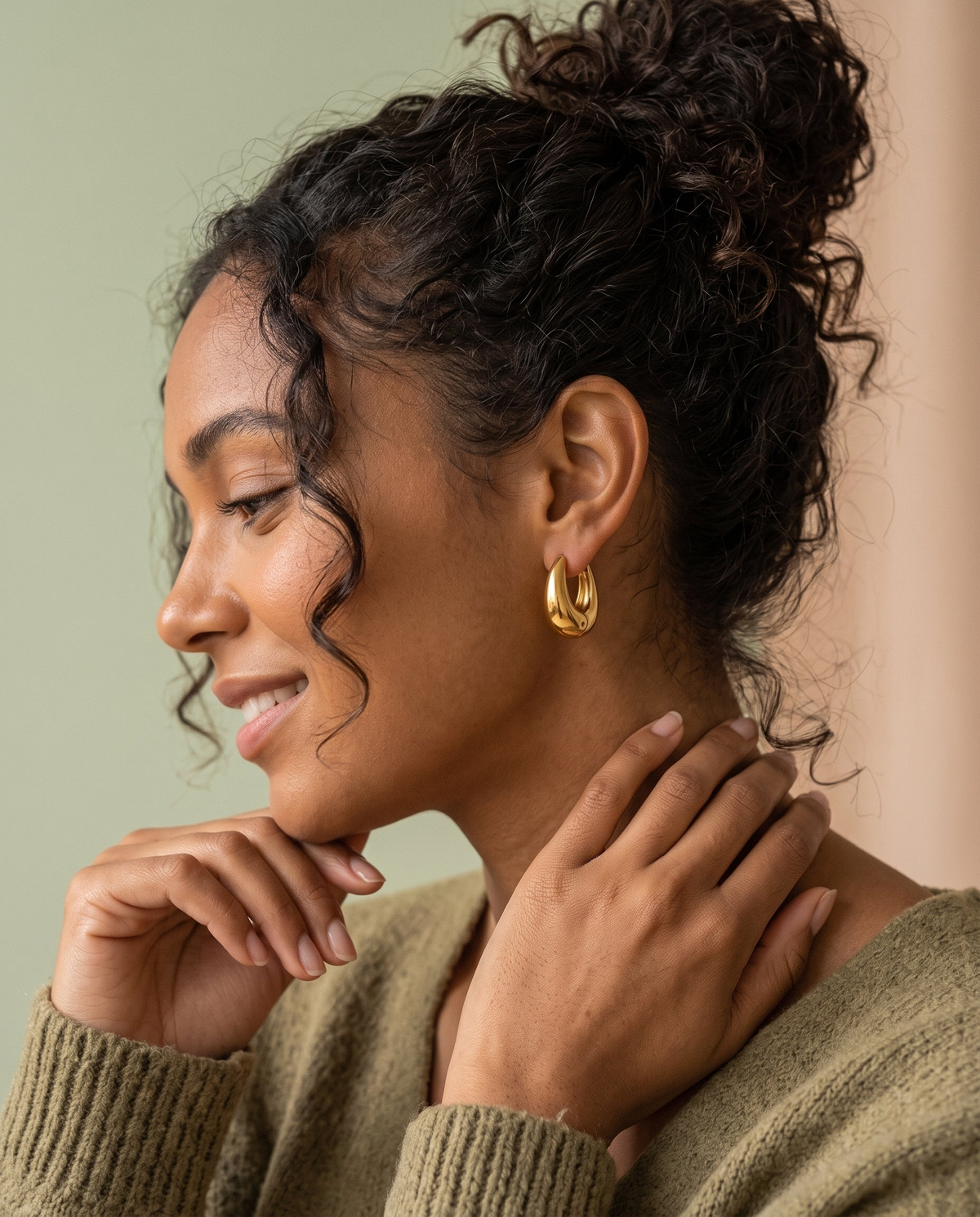 Dome Huggie Earrings
