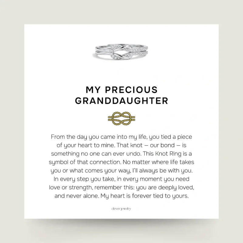 To My Granddaughter - Love Knot Ring