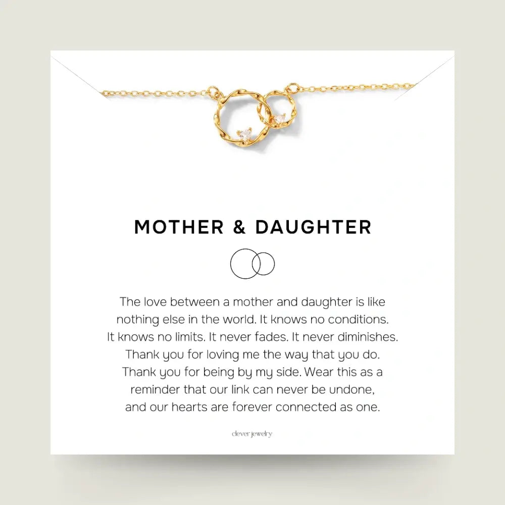 Mother & Daughter - Circles of Love Gold Necklace