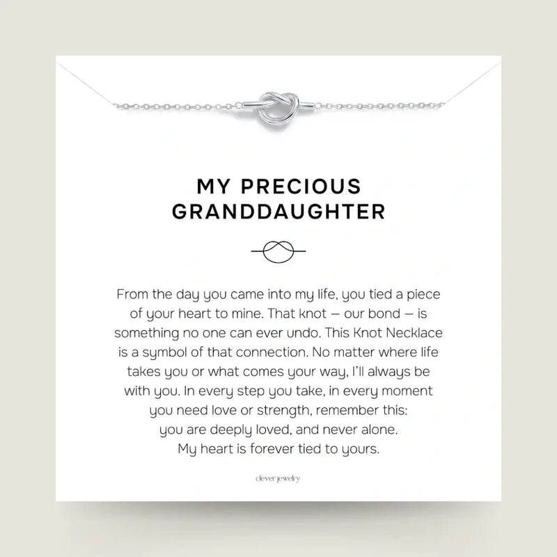 My Precious Granddaughter - Love Knot Necklace