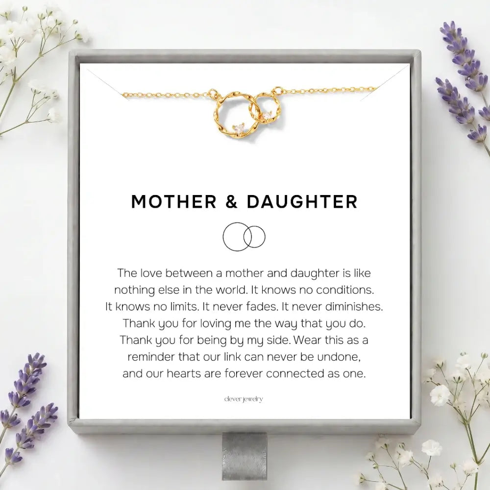 Mother & Daughter - Circles of Love Gold Necklace