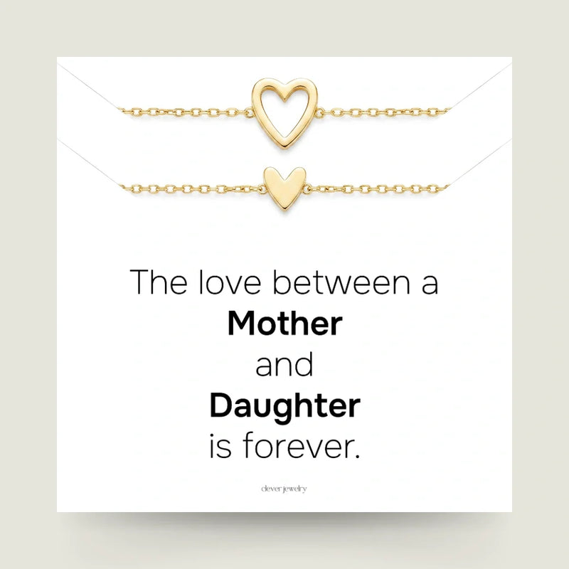 Mother & Daughter - Matching Hearts Bracelet