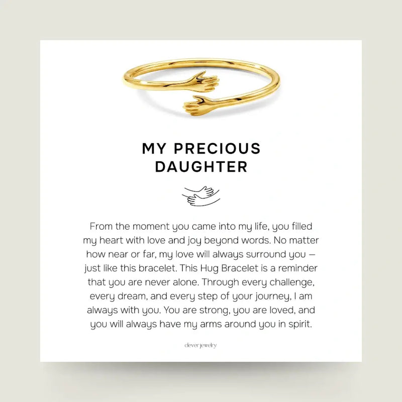 My Precious Daughter - Gold Hug Bracelet