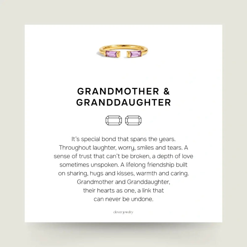 Grandmother & Granddaughter - Bonded Birthstone Ring