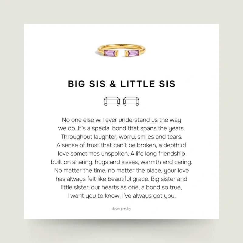 Big Sister & Little Sister - Bonded Birthstone Ring