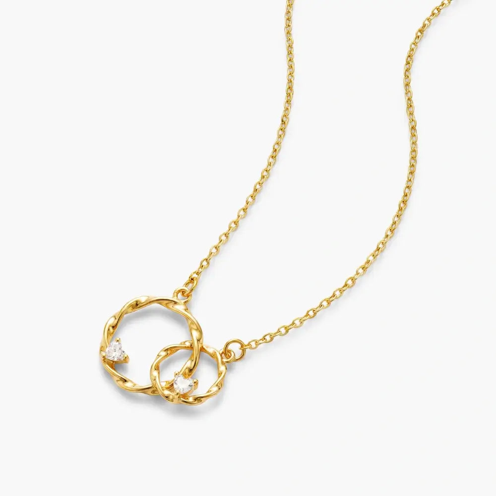 Grandmother & Granddaughter - Circles of Love Gold Necklace