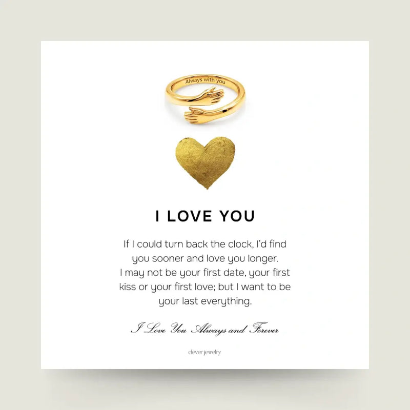 I Love You Gold Hug Ring