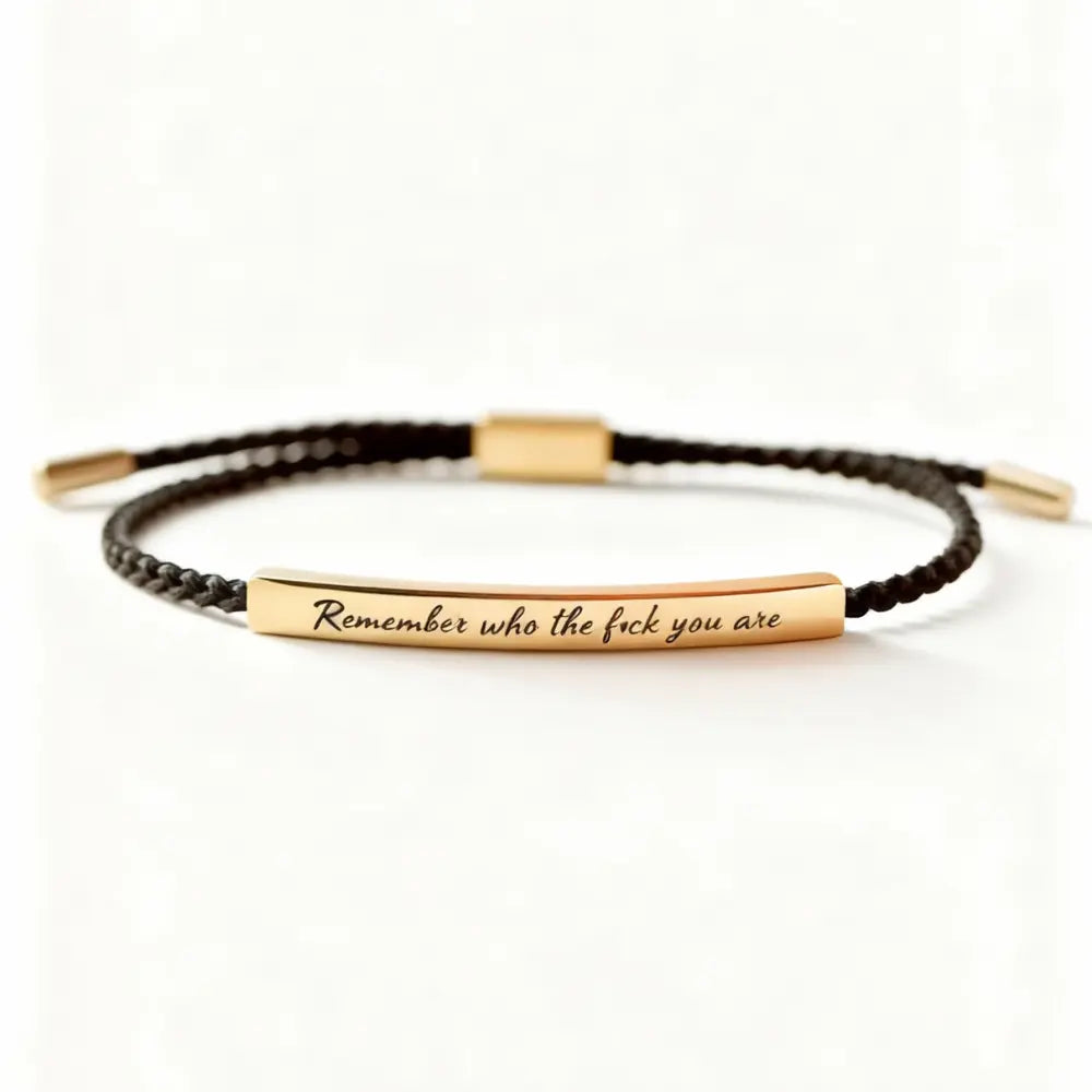 Remember Who the F🖤ck You Are - Motivational Bracelet