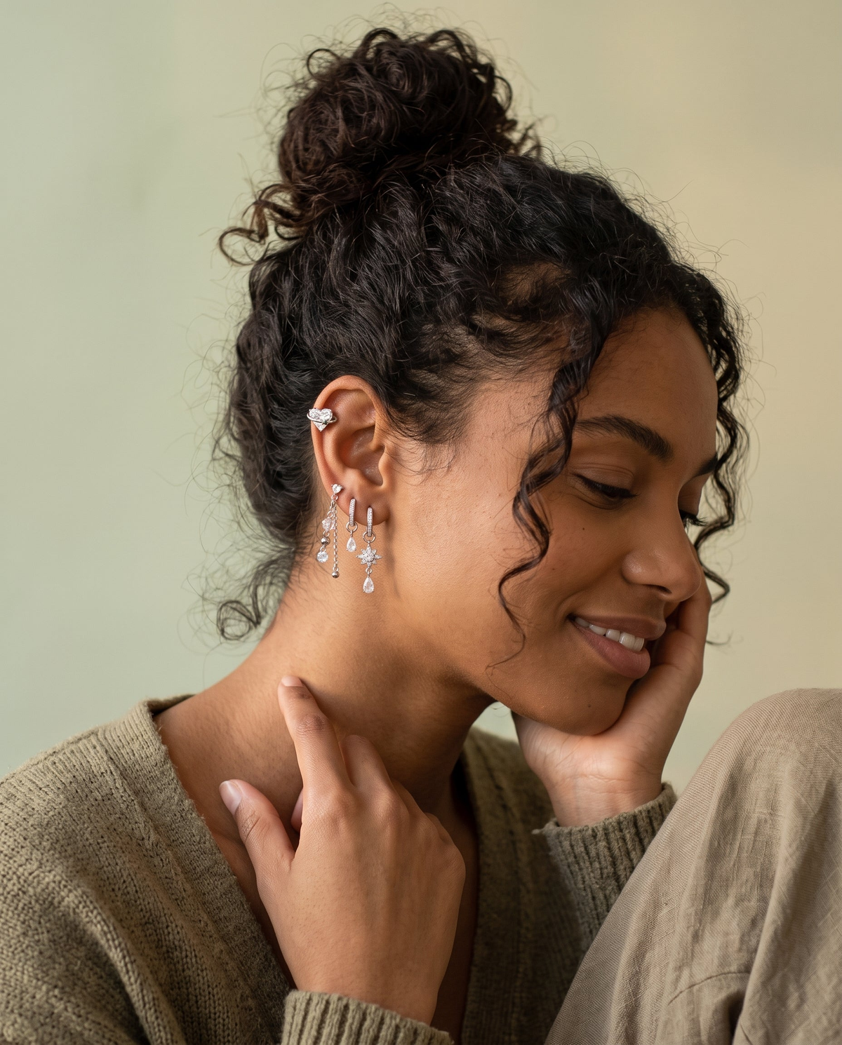 Crystal Earring Stack (set)