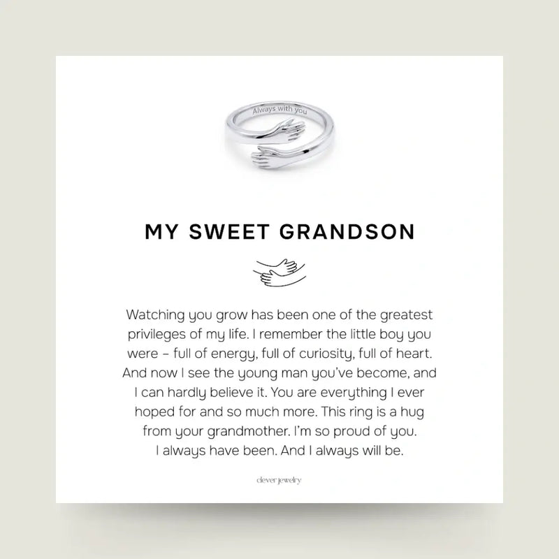 To My Grandson - Hug Ring