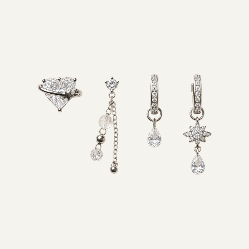 Crystal Earring Stack (set)