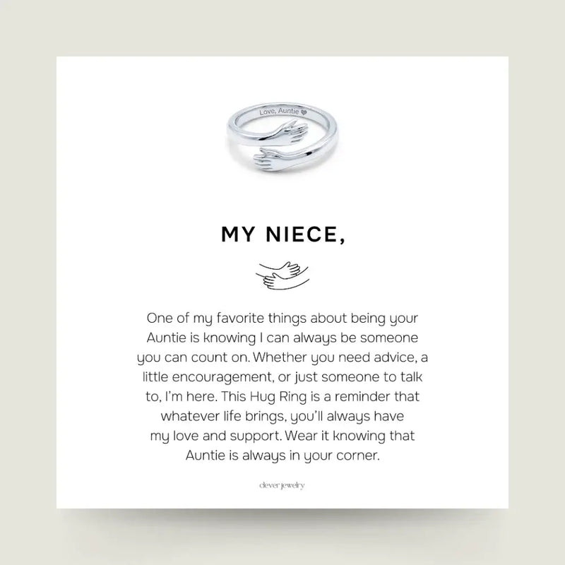 Auntie & Niece Hug Ring