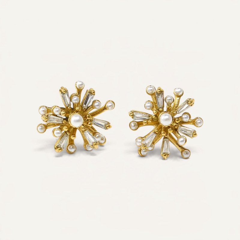 White Blossom Earrings